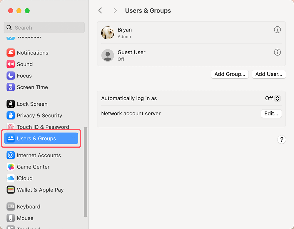 Create a New User Account