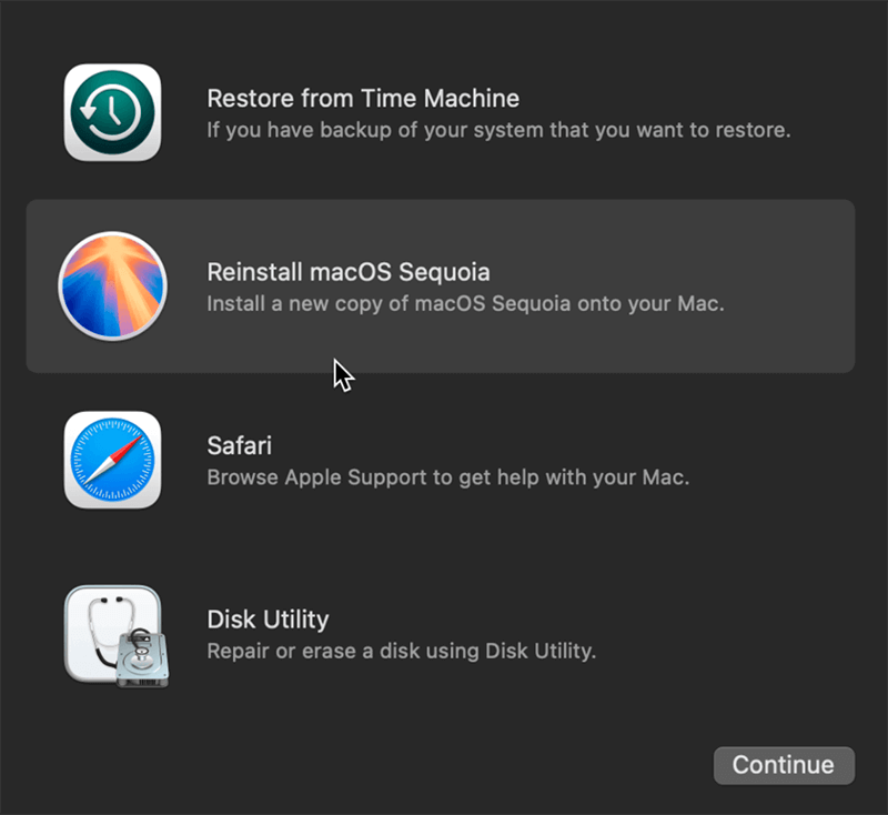 Reinstall macOS
