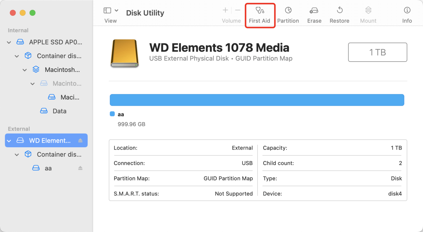 external hard drive not mounting on Mac Studio