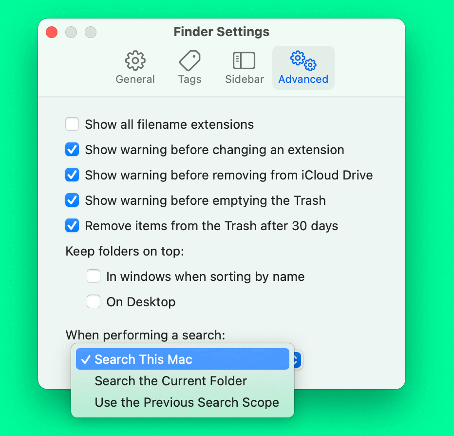 Check Your Finder Settings