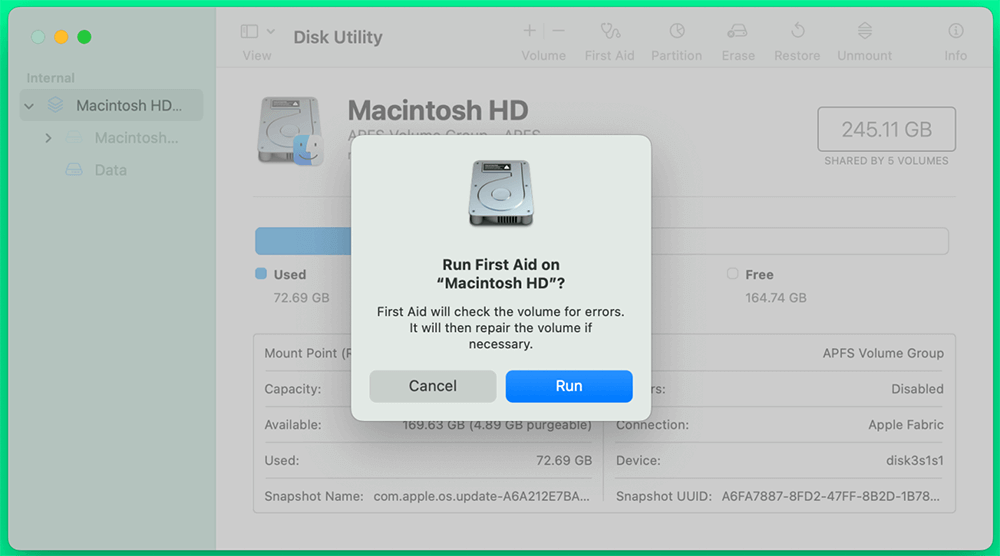 Repair Disk Permissions