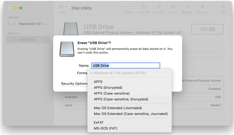 fix broken USB drive