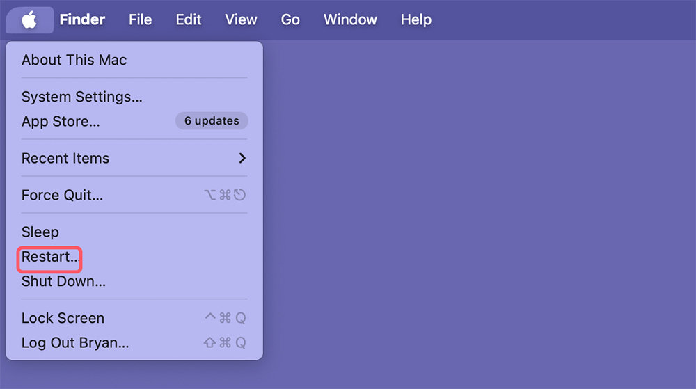 Restart Your Mac