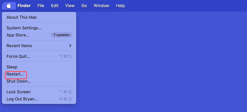 Restart Your Mac