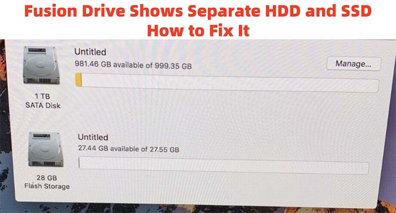 fix split Fusion Drive on Mac