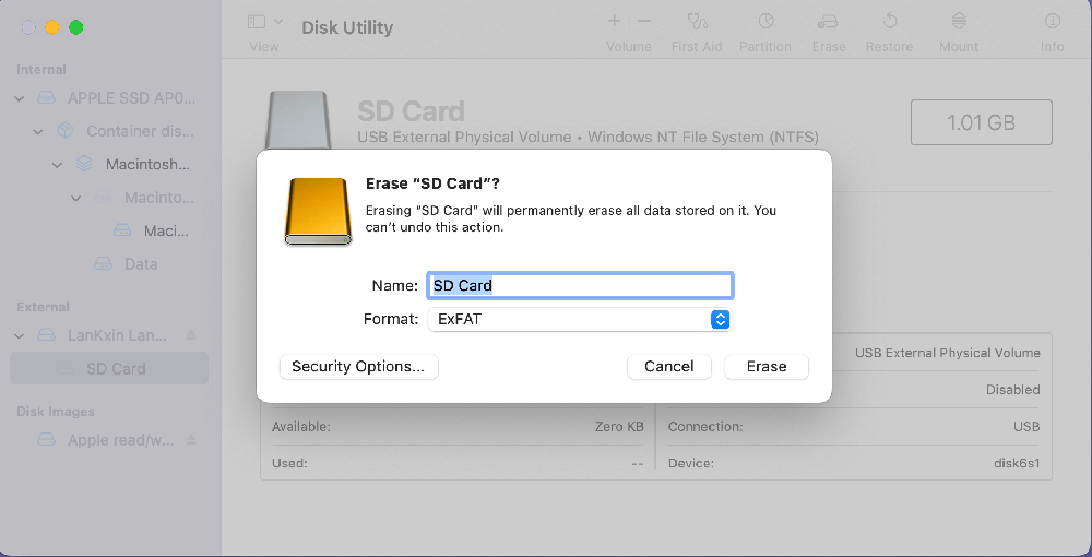 Pick a format in the text box
