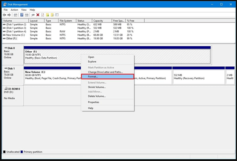 right-click on it and select Format