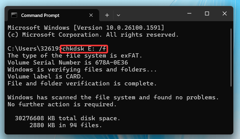 Using CHKDSK on Windows