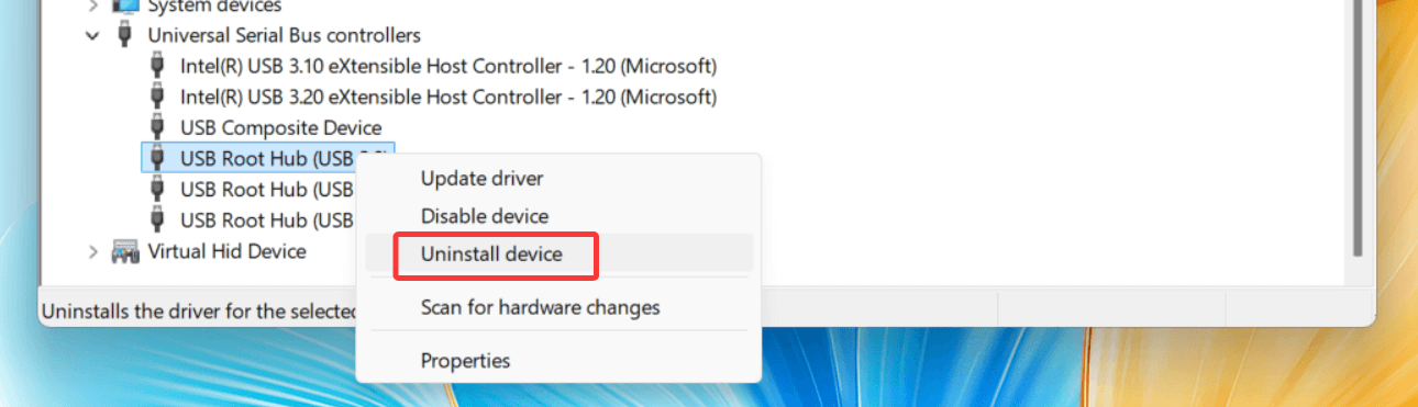 Reinstall USB Drivers
