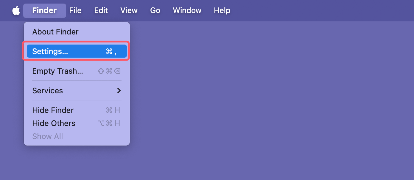 click Preferences or Settings