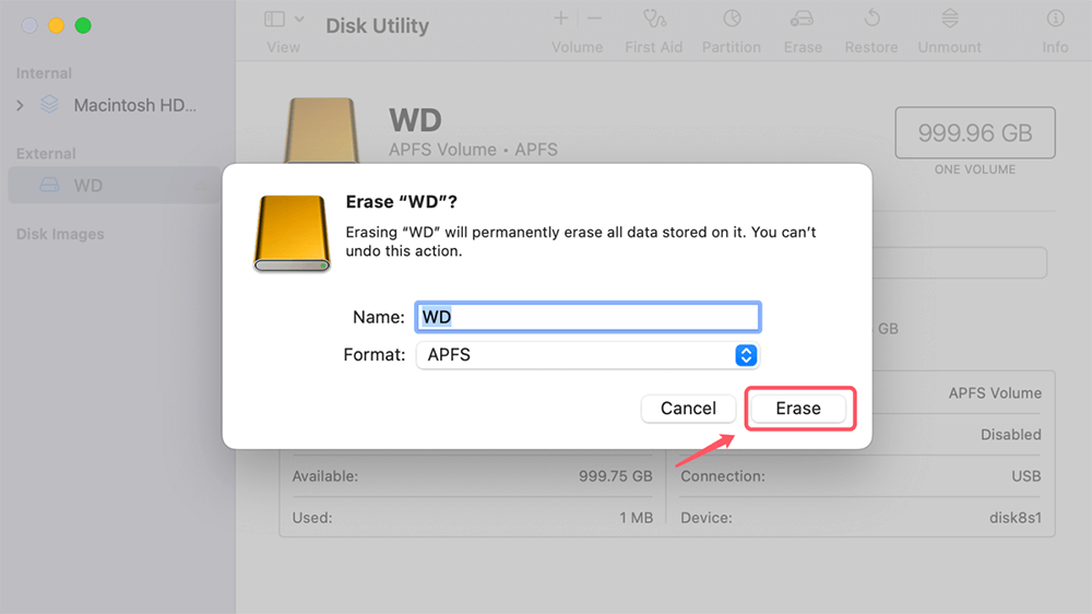 Reformat the WD Drive