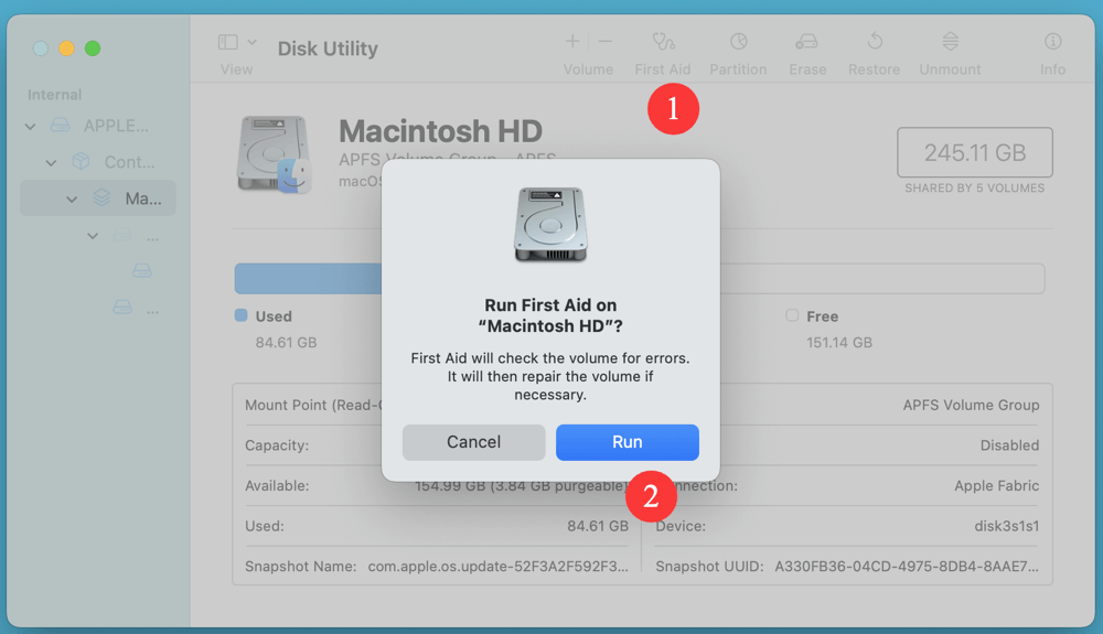 Fix Macintosh HD Greyed Out in Disk Utility
