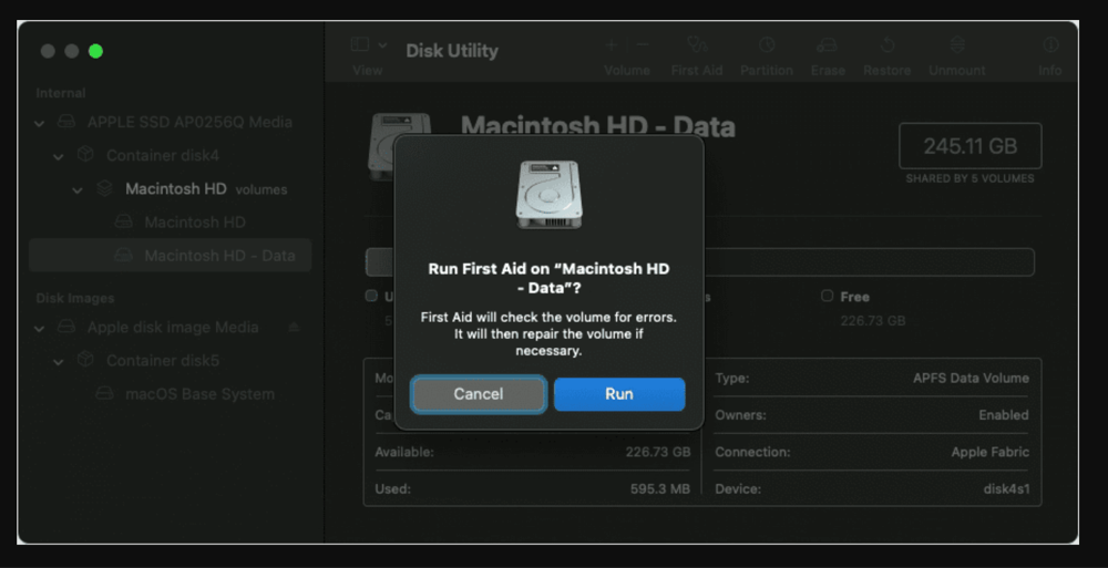 Fix Macintosh HD Greyed Out in Disk Utility