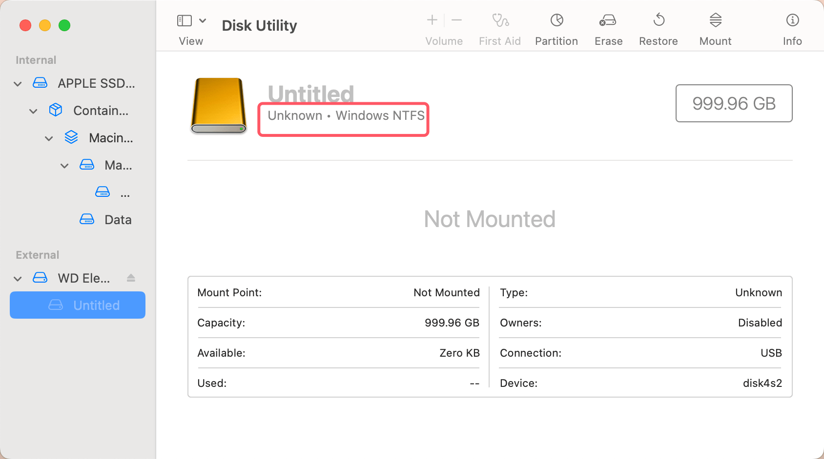 Fix NTFS Drive is Read-Only on macOS Big Sur