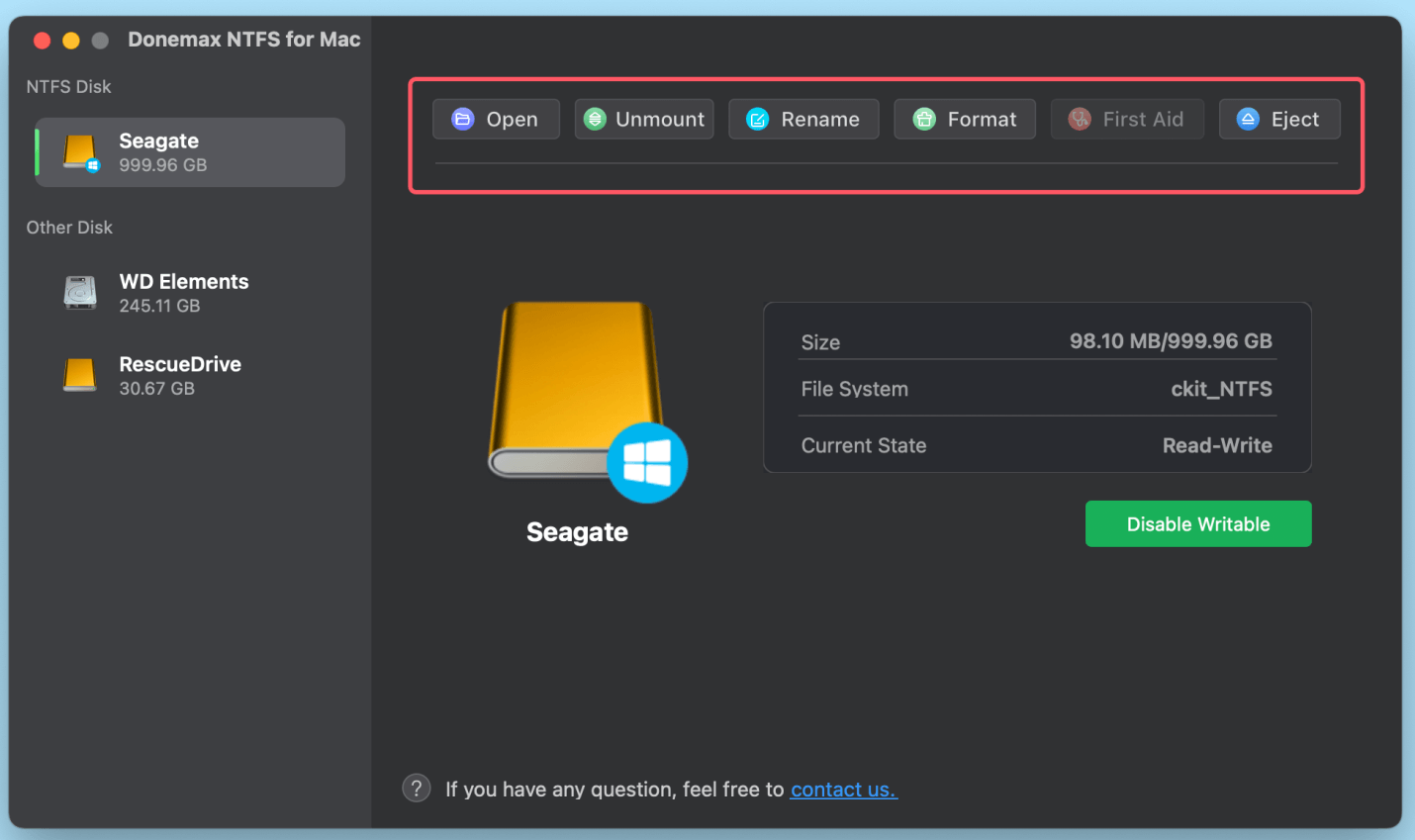 Donemax NTFS for Mac
