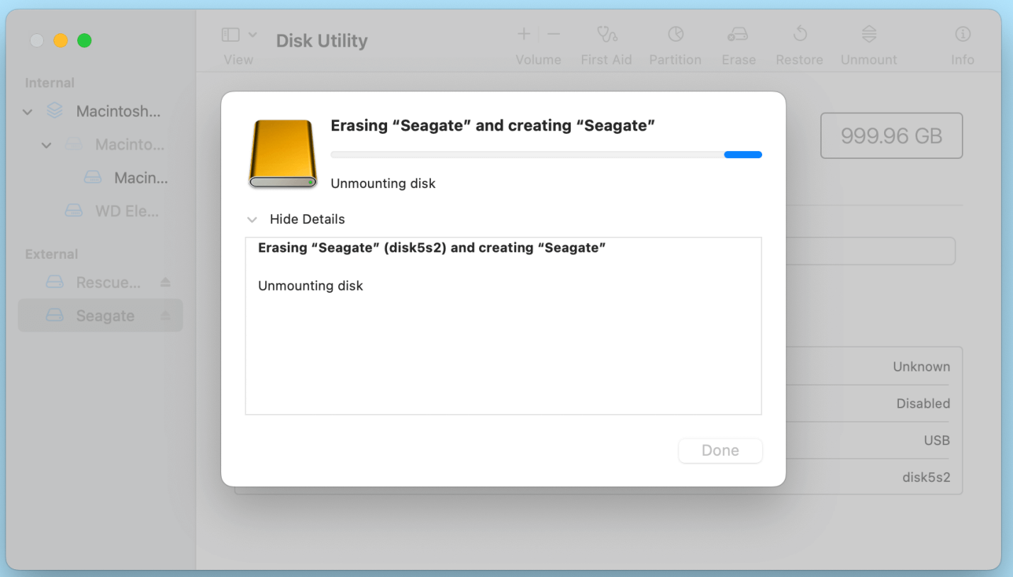 fix Seagate external hard drive read-only issue on Mac