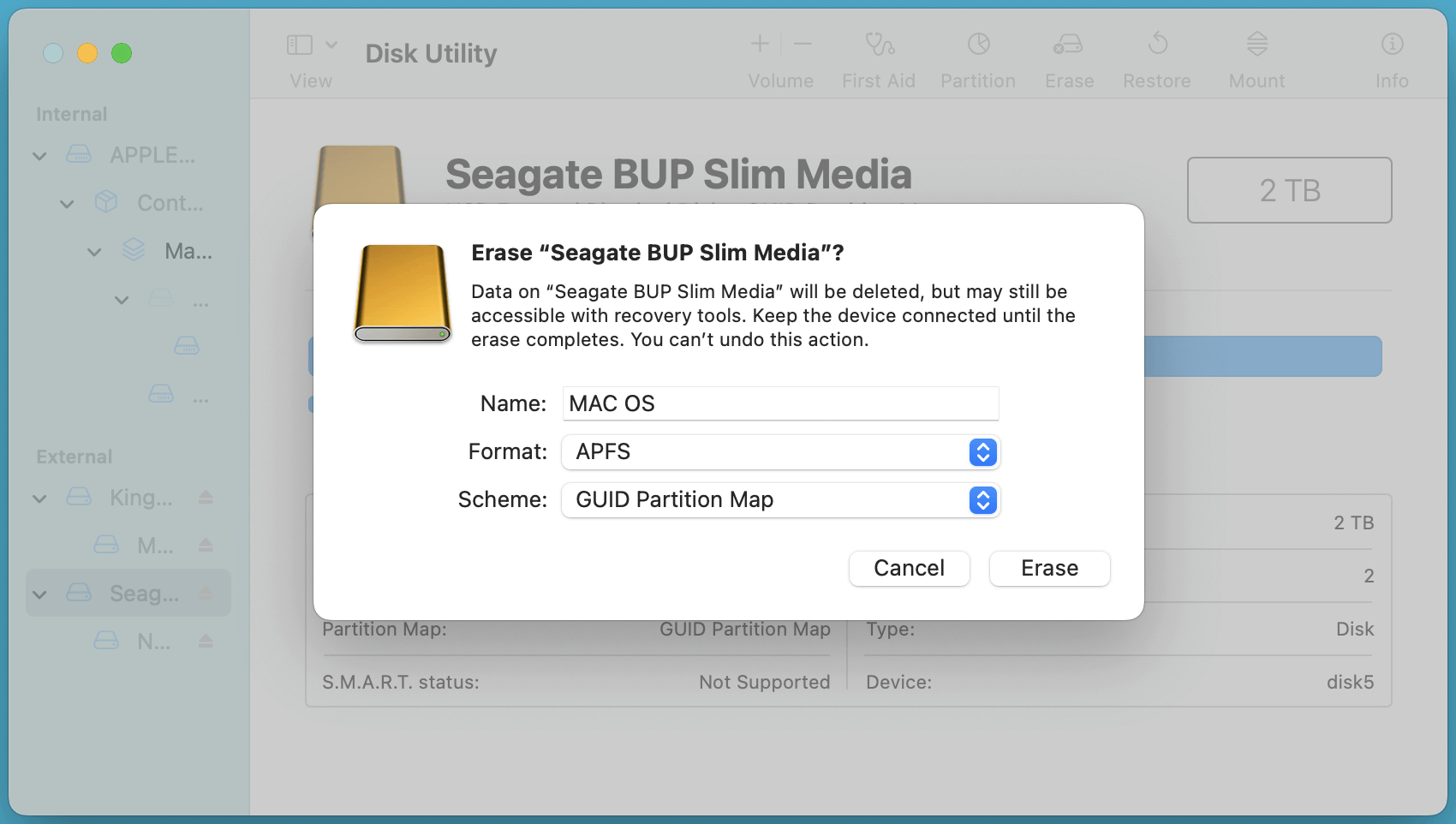 The volume is not compatible with this update