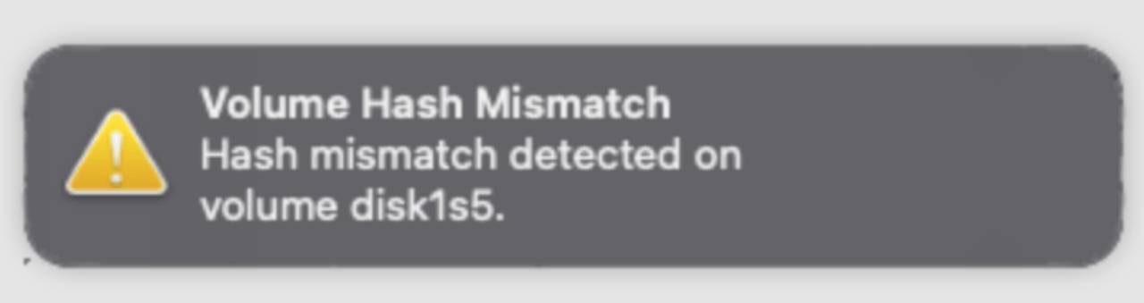 Fix Volume Hash Mismatch Error on Mac Without Losing Data