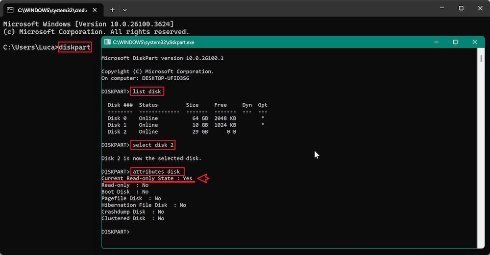 fix 'The disk is write protected' in Windows
