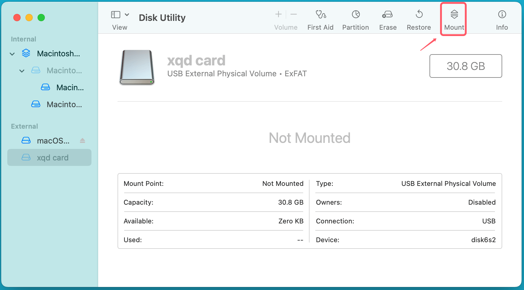 Fix XQD Card Not Showing Up or Not Mounting on Mac