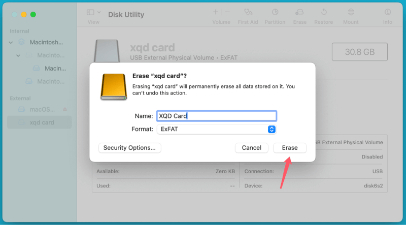 Fix XQD Card Not Showing Up or Not Mounting on Mac