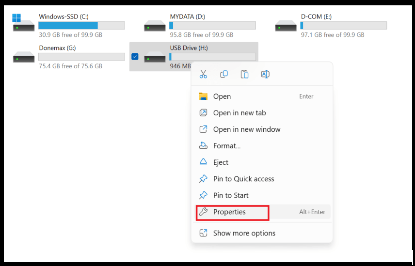 Formatting a drive using Command Prompt