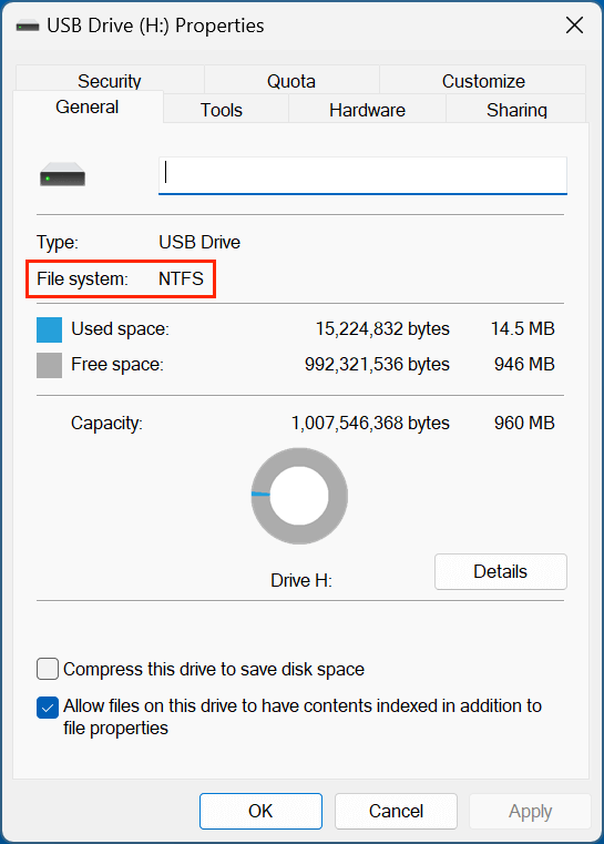 Formatting a drive using Command Prompt