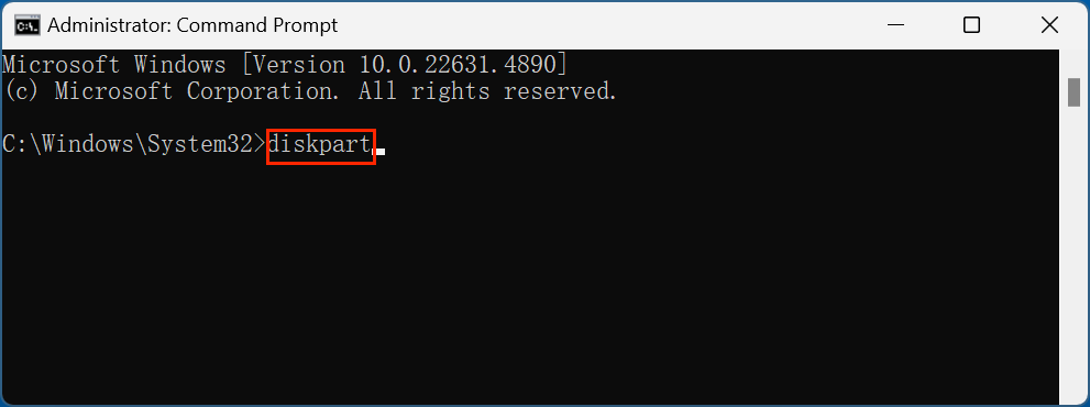 Formatting a drive using Command Prompt