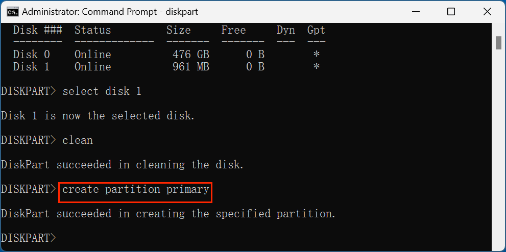 Formatting a drive using Command Prompt