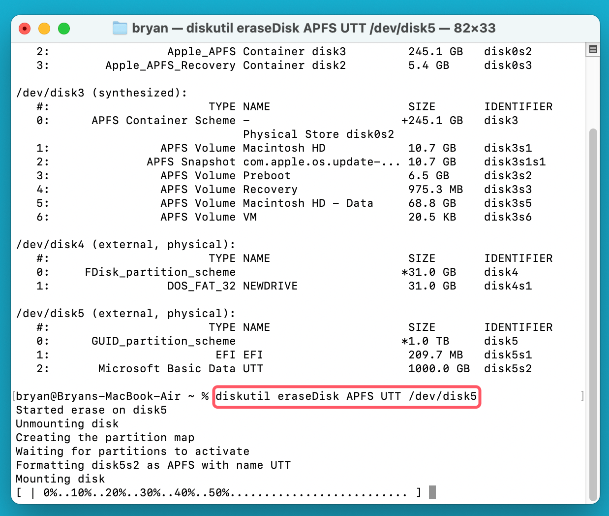 Format an NTFS Drive to APFS, HFS+, ExFAT, or FAT32 on Mac