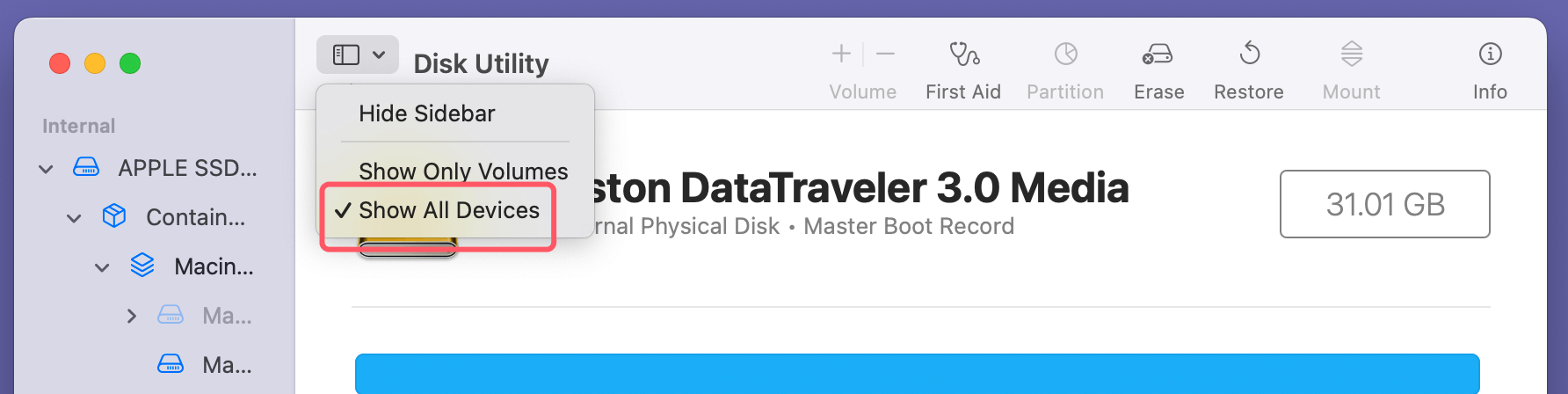format an MBR disk to GPT on a Mac