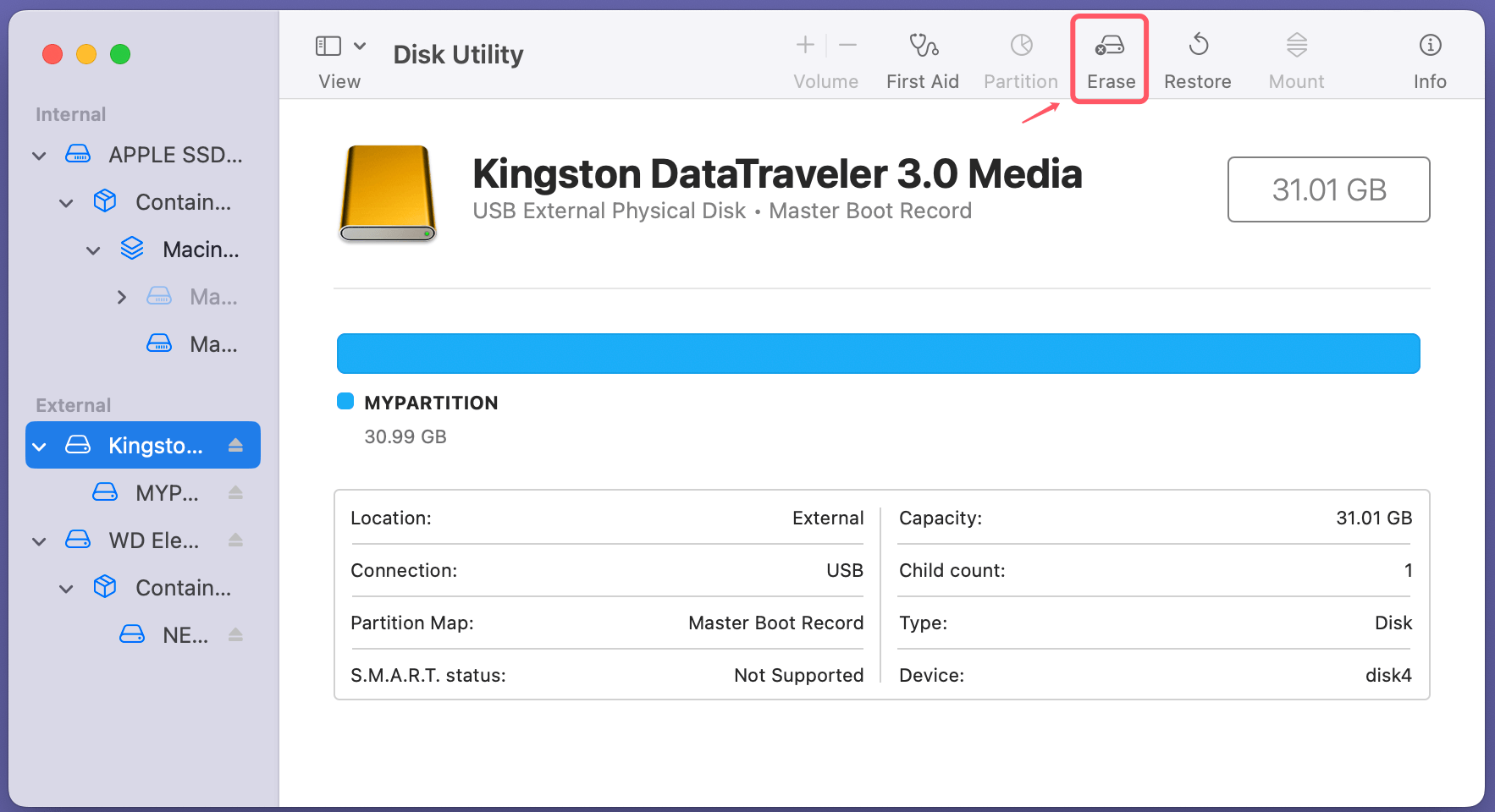 format an MBR disk to GPT on a Mac