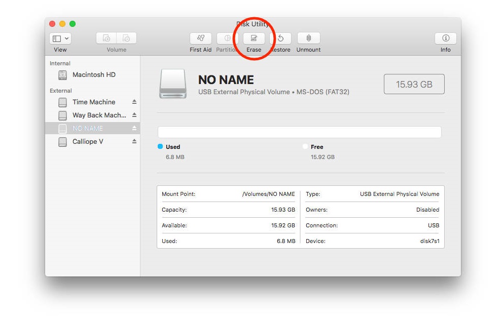 how to quickly format memory card on Mac