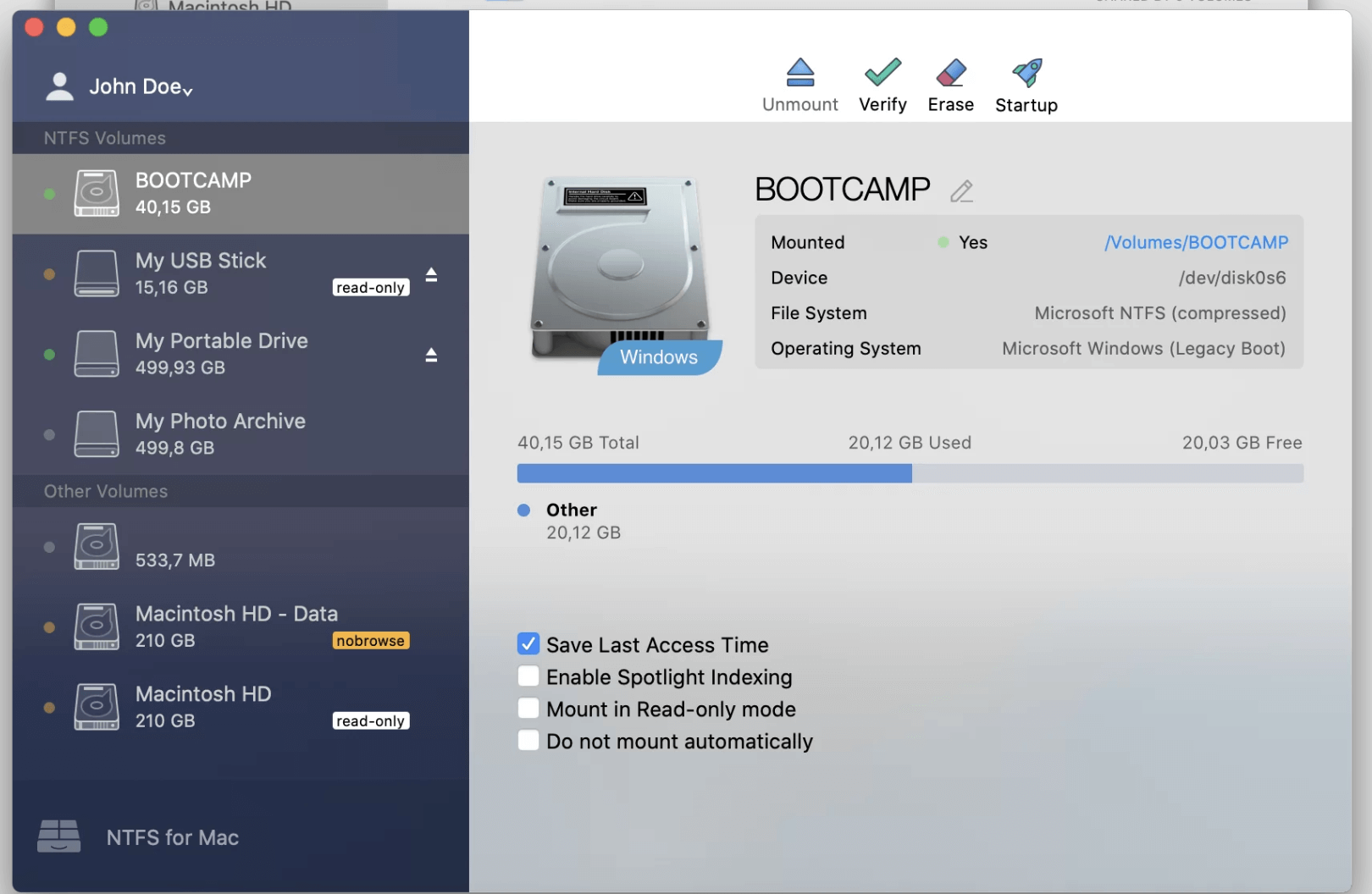 formatting an SD card to NTFS on a Mac