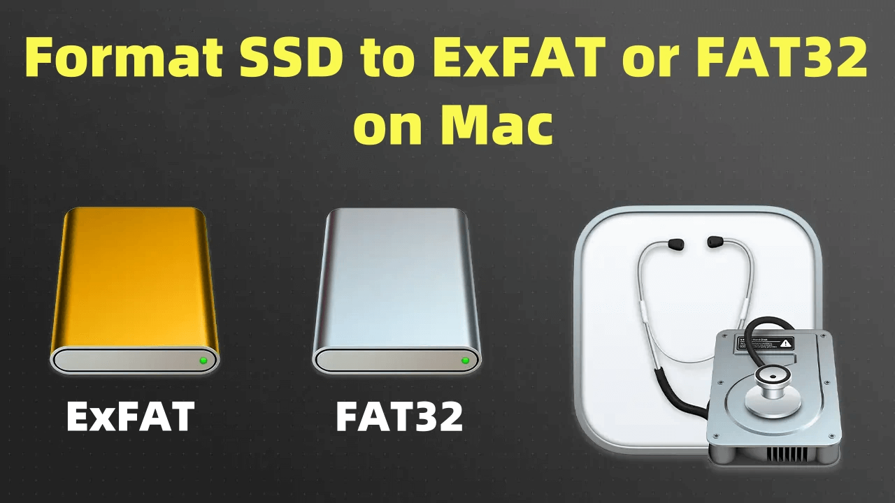 Formatting your SSD to ExFAT or FAT32 on Mac