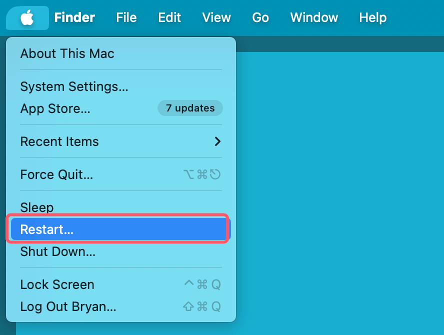 Restart Your Mac