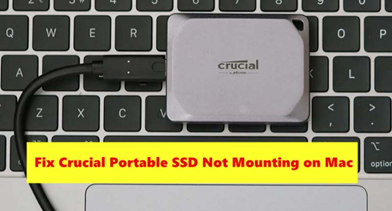 fix Crucial portable SSD not mounting on Mac