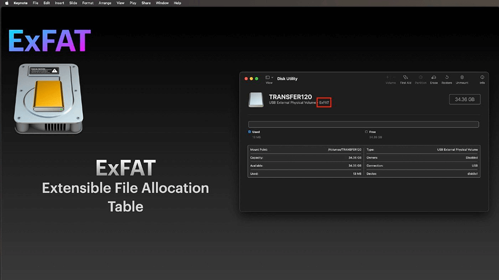 format ExFAT drive on Mac