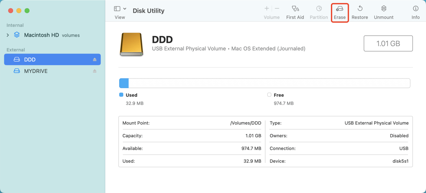 format a hard drive to NTFS on Mac