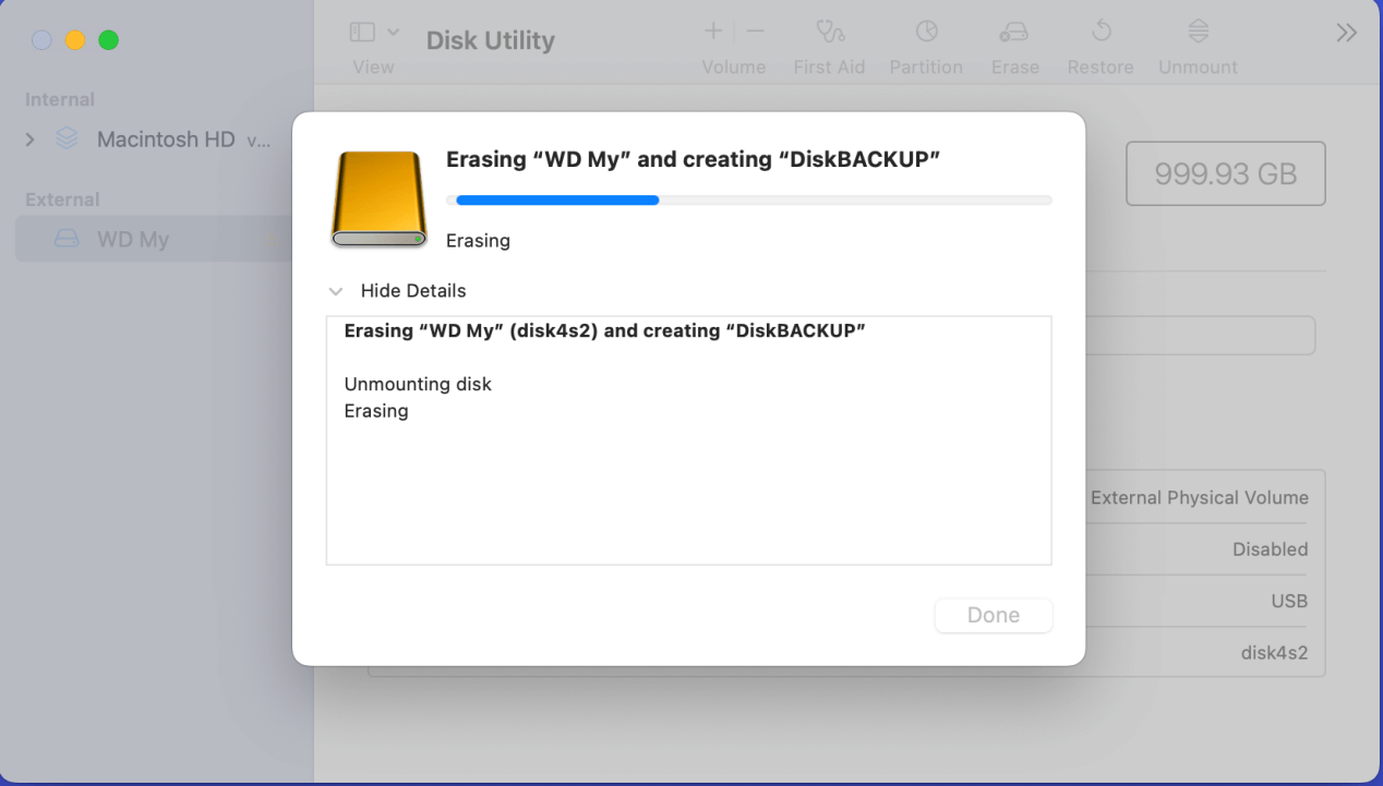 format WD My Passport on Mac