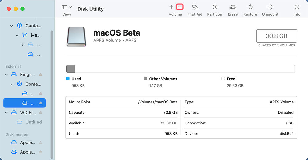 Resizing APFS Volumes