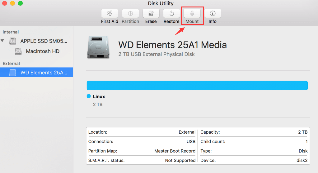mount EXT4 partition on Mac