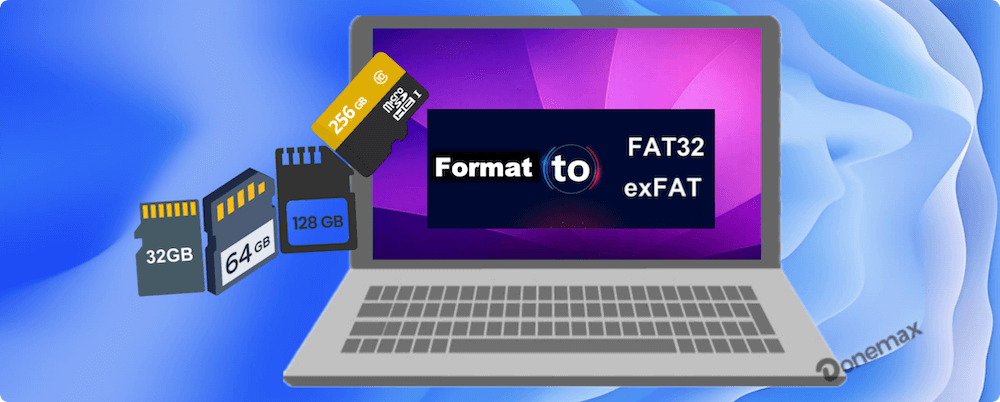 format 32GB/64GB/128GB/256GB SD card