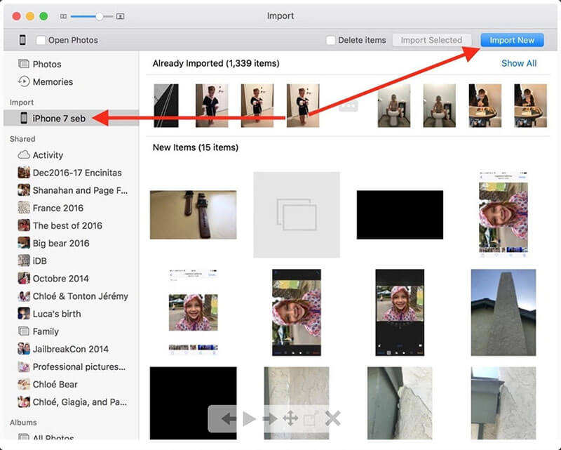share iPhone photos with mac photos app