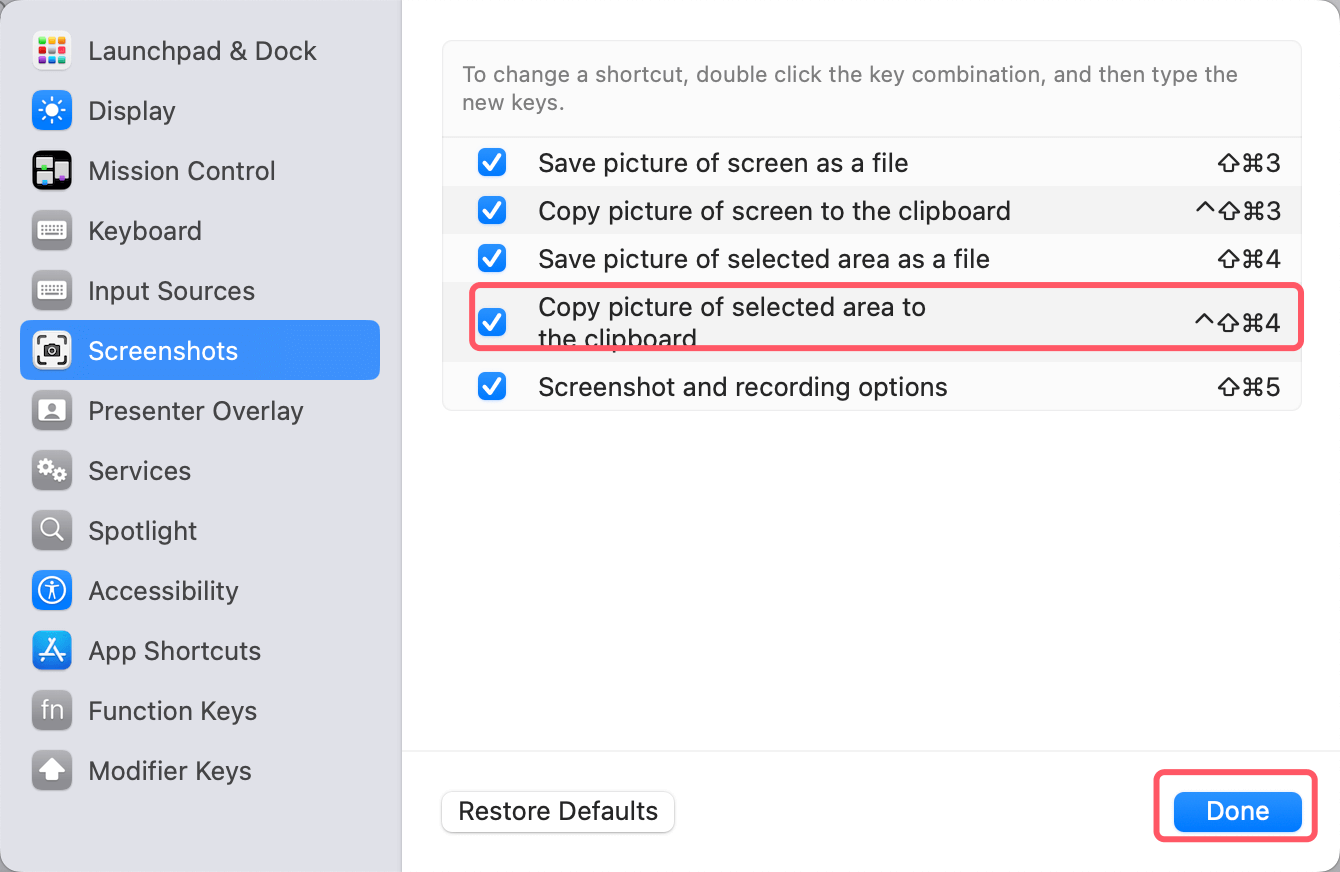 Keyboard Screenshots