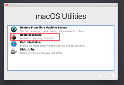 Reinstall macOS Mojave