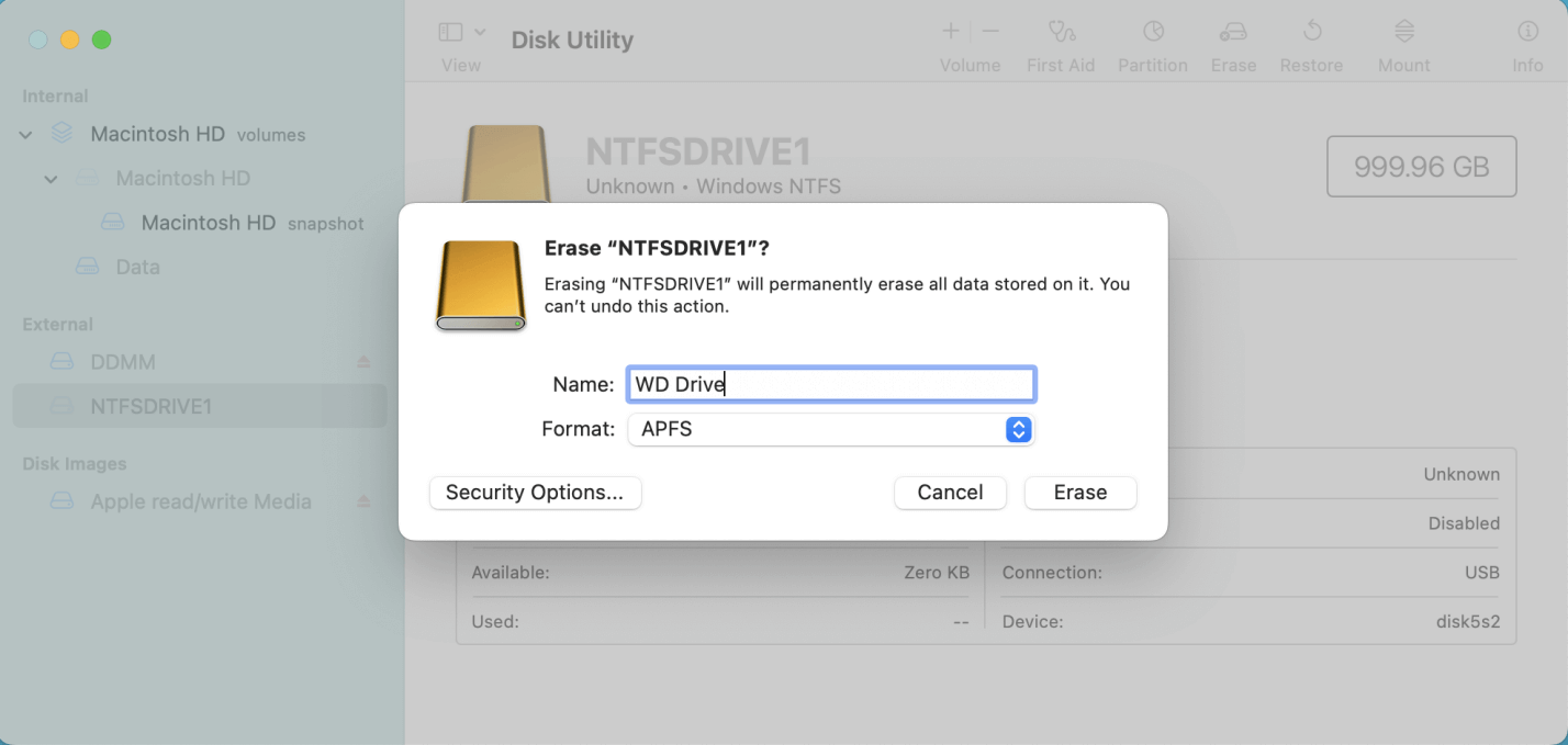 macOS USB data recovery