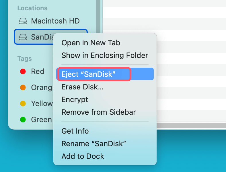 Safely Eject External Drives