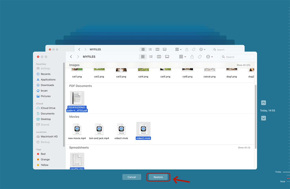 Restore the Audio file