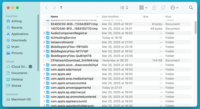 Check Temporary and Cache Folders